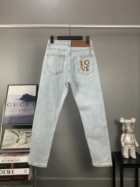 Loewe Love Patch Light Wash Jeans - 1