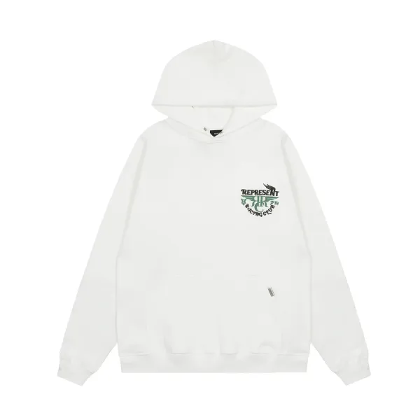Represent Racing Club White Hoodie - 1