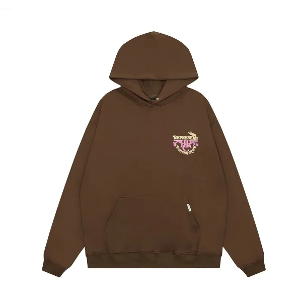 Represent Racing Club Brown Hoodie - 1