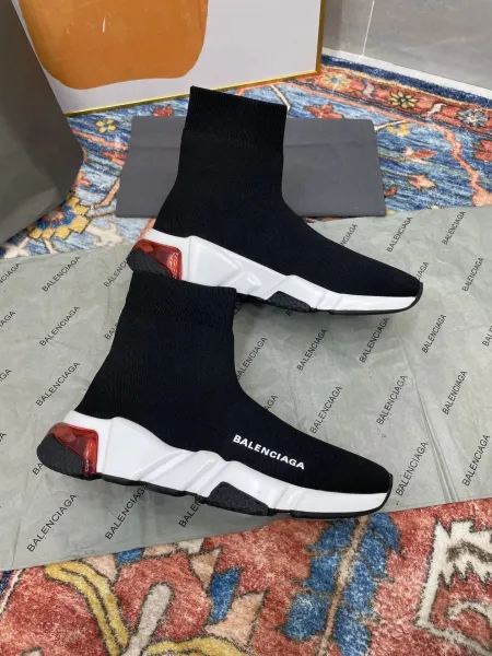 Balenciaga Speed Trainer Gray Knit Sneakers - 6
