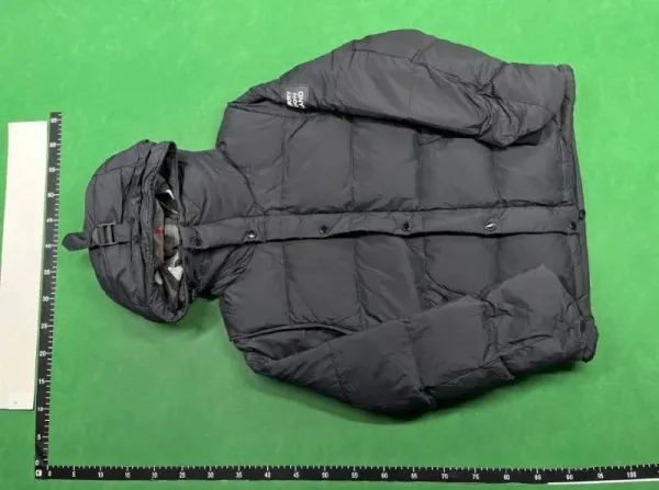 Burberry Down Jacket Black with Check Lining and Logo Sleeve Patch - 8