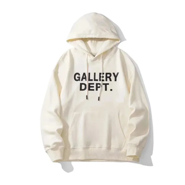 Gallery Dept. Bold Logo Hoodie Beige - 1