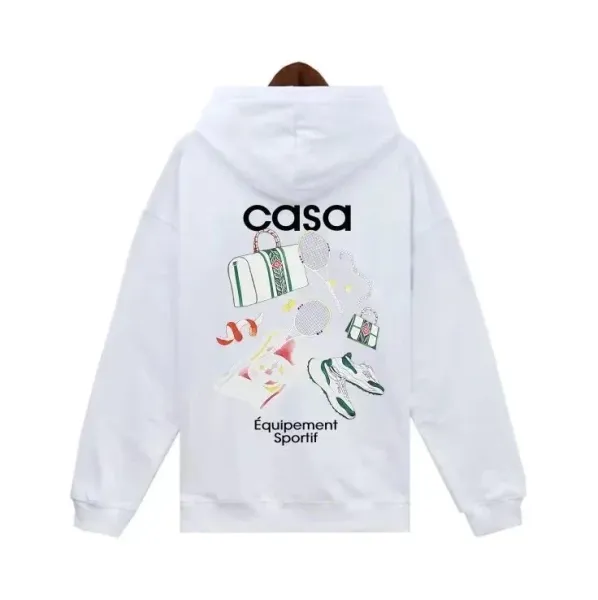 Casa Équipement Sportif White Graphic Hoodie - 1