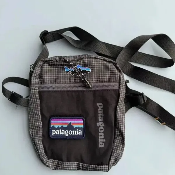 Patagonia Mini Messenger Bag Black Grid - 1