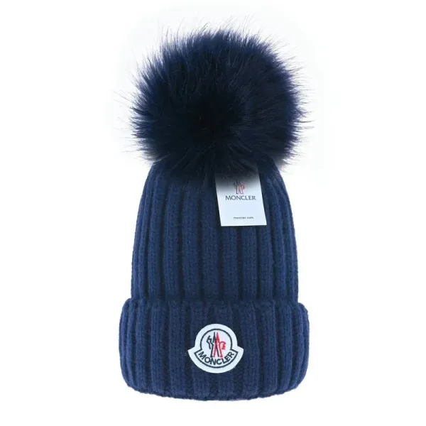 Moncler Pom-Pom Beanie Navy Blue - 1