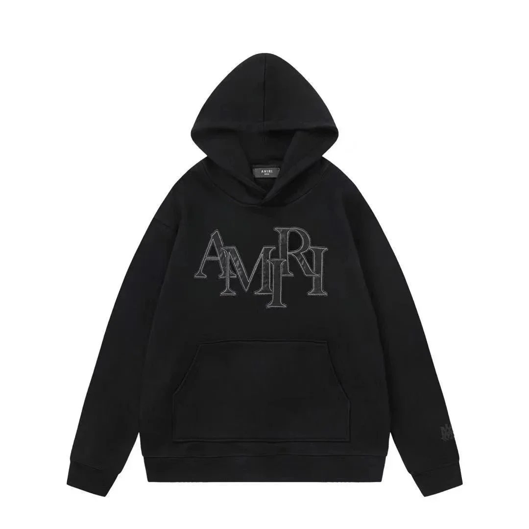 Amiri Logo Embroidered Beige Hoodie - 5