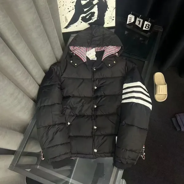 Thom Browne 4-Bar Stripe Down Jacket Black - 1