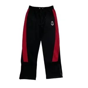 Philipp Plein Logo-Embellished Track Pants Black with Red Stripes - 1