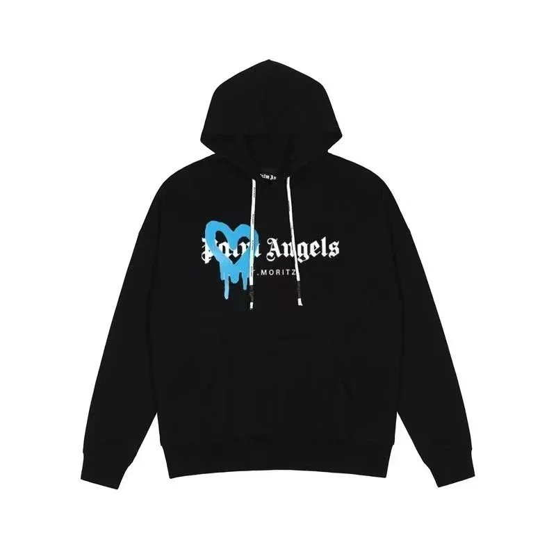 Palm Angels Aspen Heart Drip Hoodie Black - 4