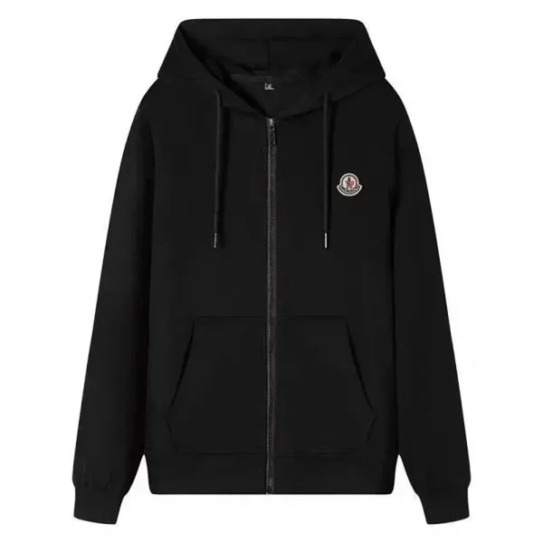 Moncler Logo Embroidered Gray Hoodie - 4