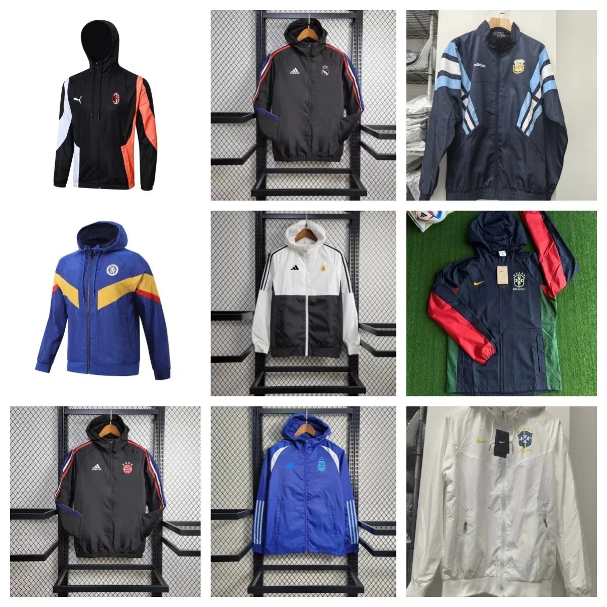 Adidas Argentina National Team Windbreaker Blue Jacket - 9