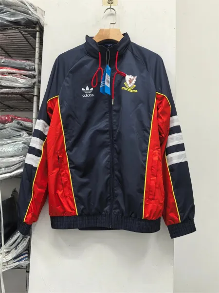 Adidas Originals Liverpool FC Windbreaker Navy Red Yellow Jacket - 1