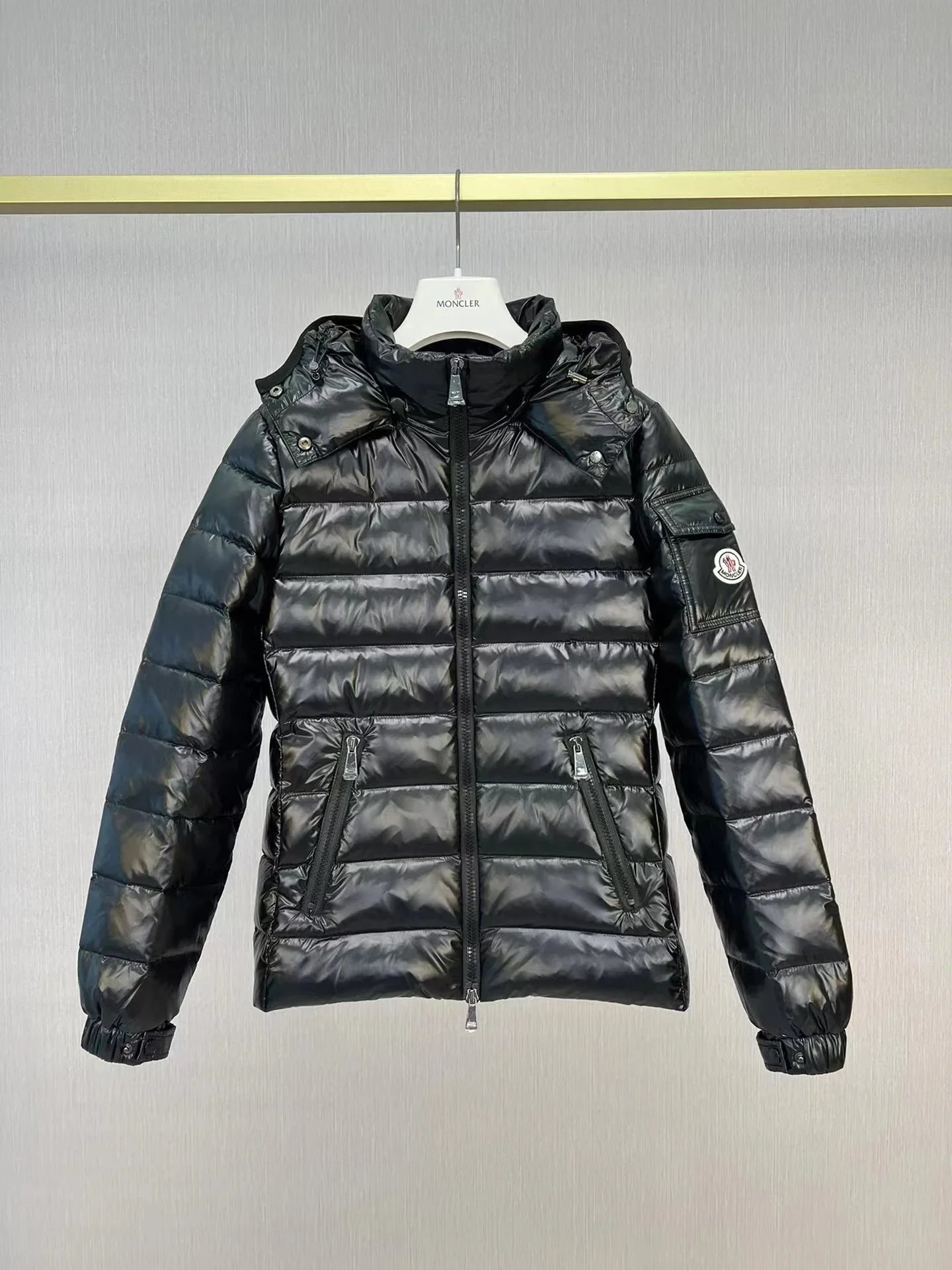 Moncler Chantilly Black Down Jacket with Detachable Fur Hood - 5