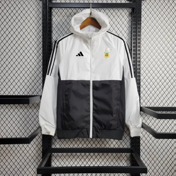 Adidas Argentina National Team Windbreaker White/Black Jacket - 1