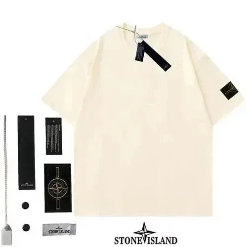 Stone Island Off-White T-Shirt Beige - 1