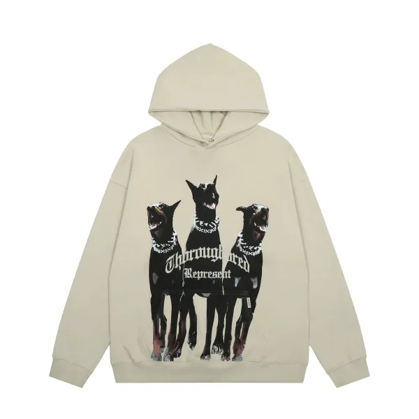 Thoroughbred Represent Doberman Hoodie Beige - 1