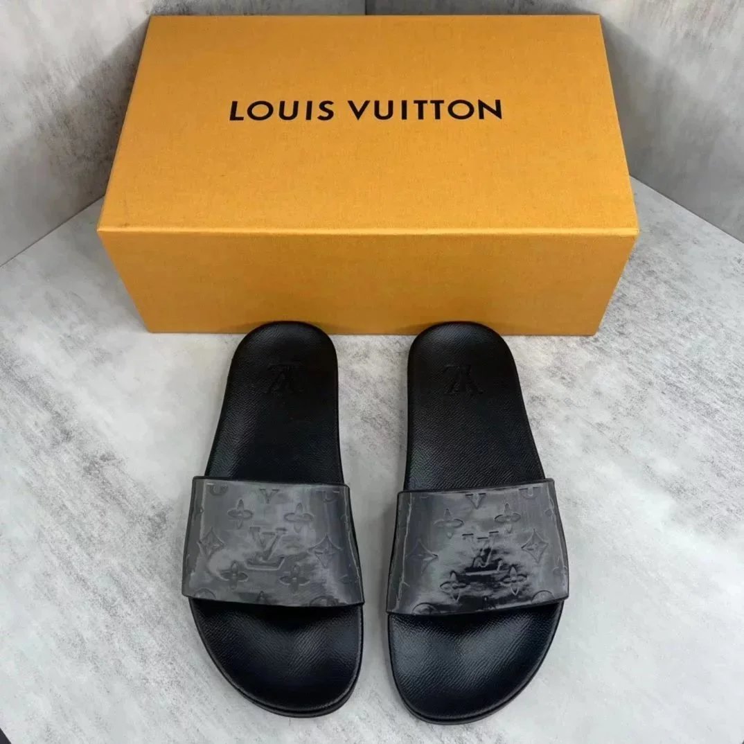 Louis Vuitton Slippers Embossed Monogram Slide — 28