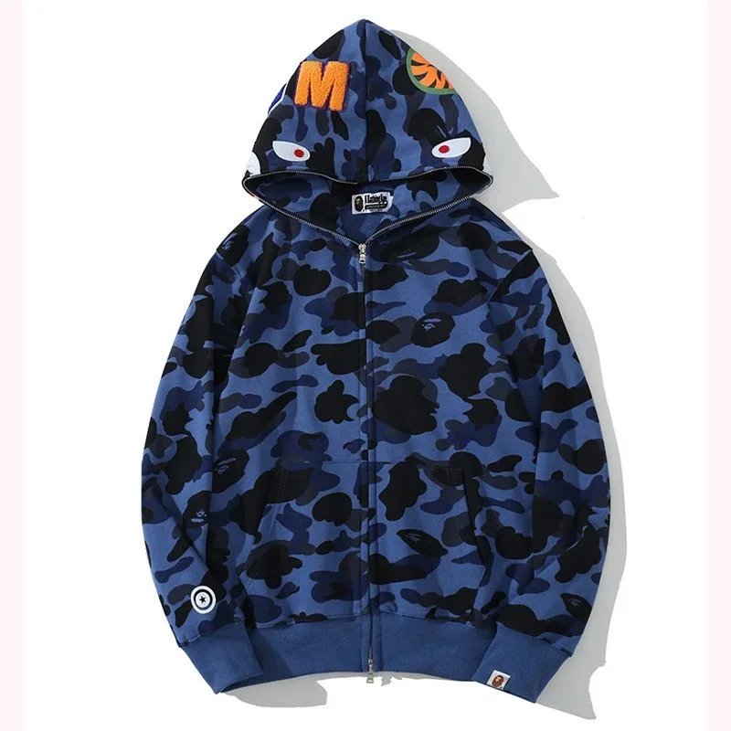 A Bathing Ape Shark Camo Full-Zip Hoodie - 5