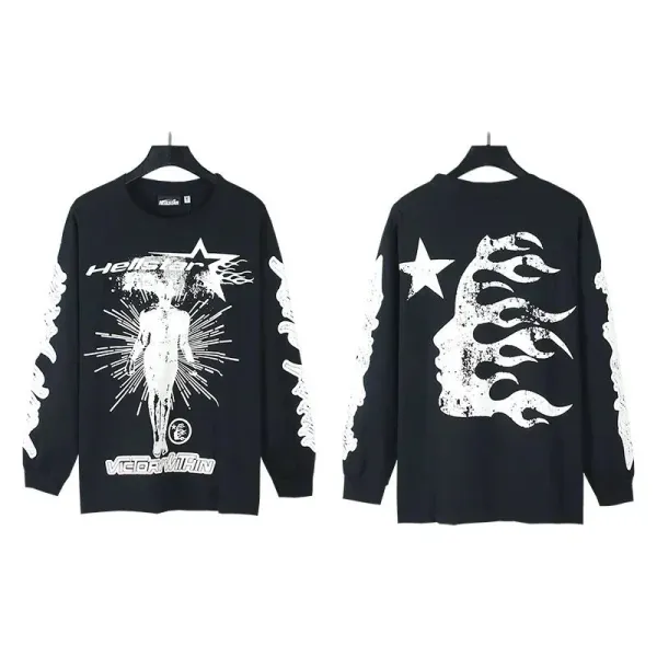 Hellstar x Vicorvian Graphic Long-Sleeve T-Shirt Black - 1