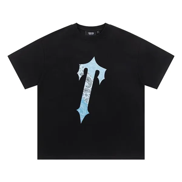 Travis Scott x Cactus Jack 'T' Paisley Graphic Black T-Shirt - 1