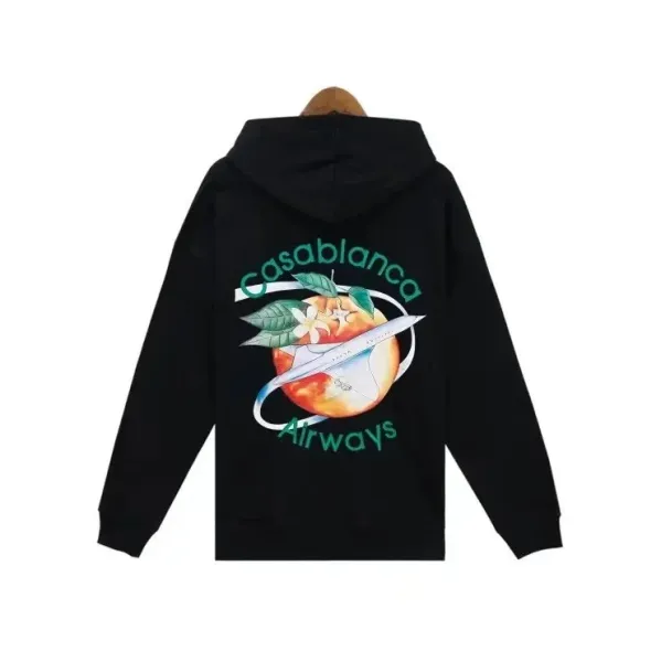 Casablanca Airways Graphic Hoodie Black - 1
