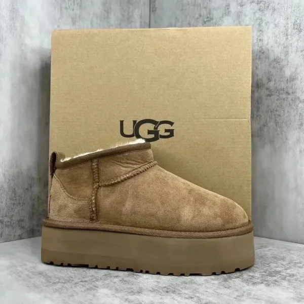 UGG Classic Mini Platform Chestnut Boots - 1