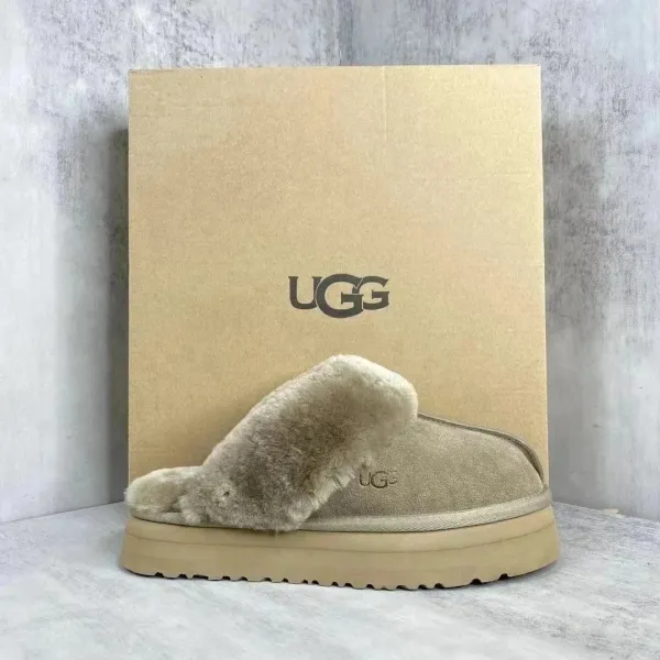 UGG Fluff Yeah Slide Beige Slippers - 1