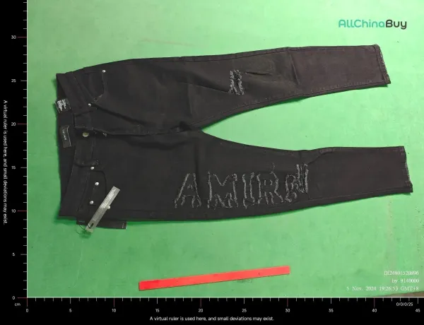 Amiri Distressed Logo-Print Black Slim Fit Jeans - 6
