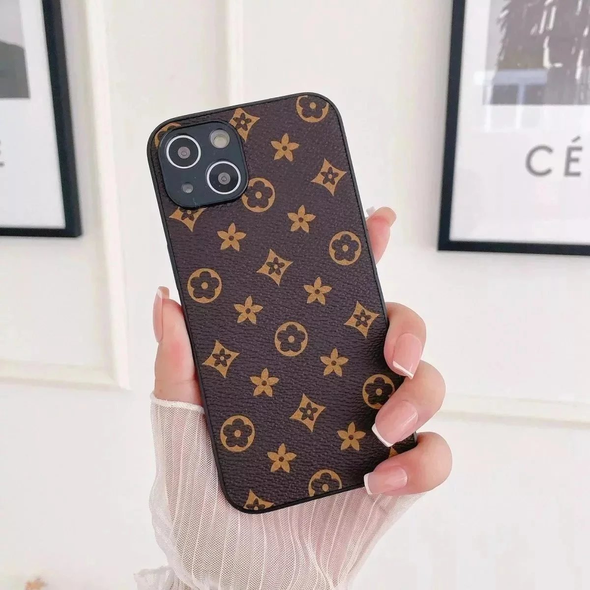 Prada Triangle Logo Orange Phone Case for iPhone - 7