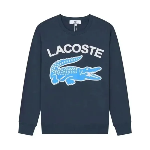 Lacoste Crocodile Logo Navy Blue Hoodie - 1