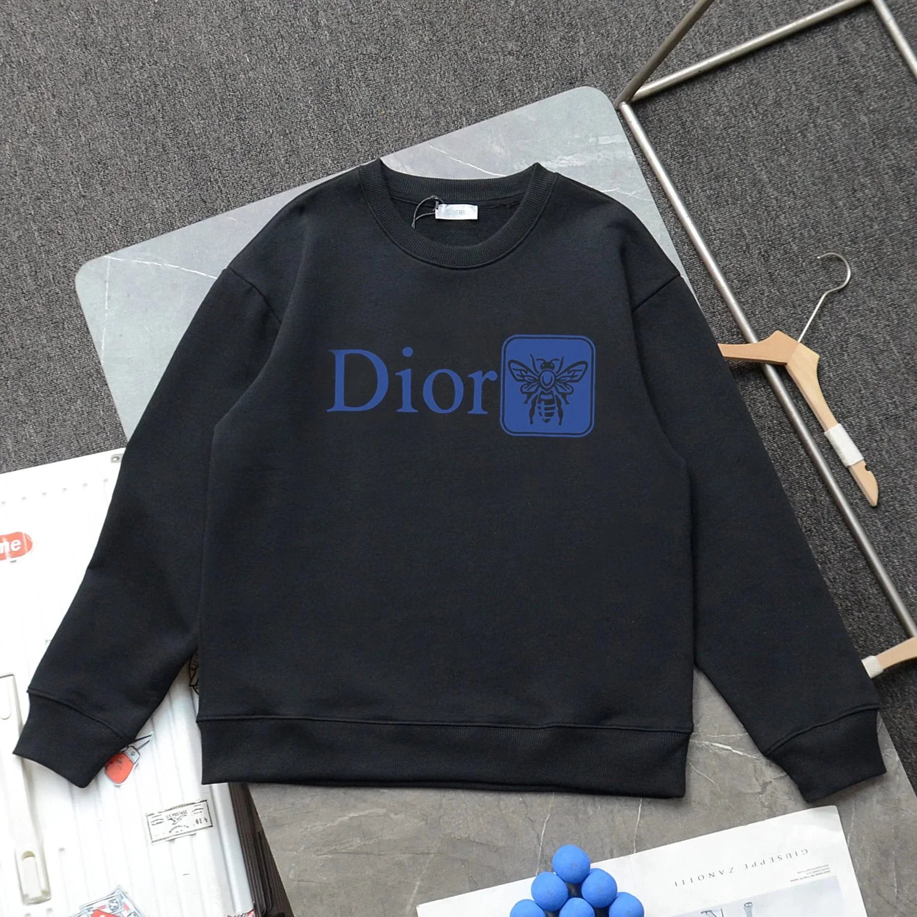Dior Dragon Embroidered Black Hoodie - 6
