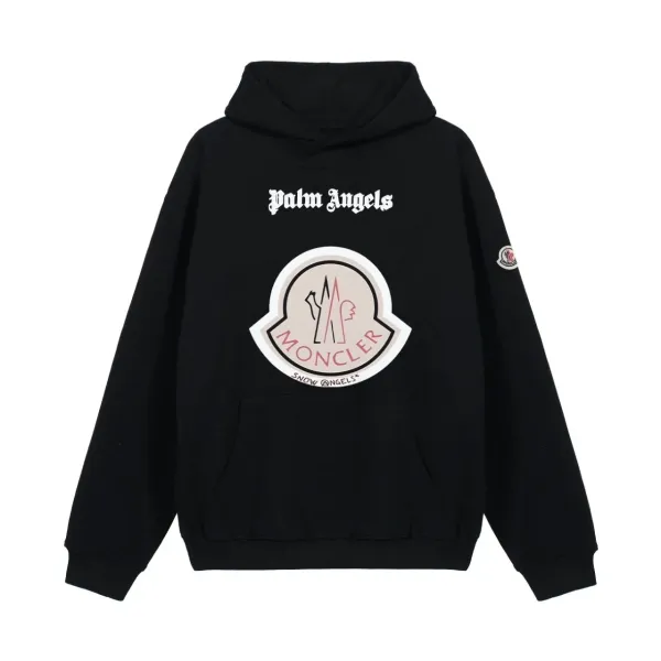 Palm Angels x Moncler Snow Angels Black Hoodie - 1