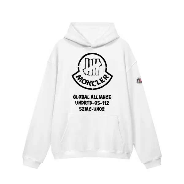 Moncler x Undefeated Global Alliance White Hoodie - 1