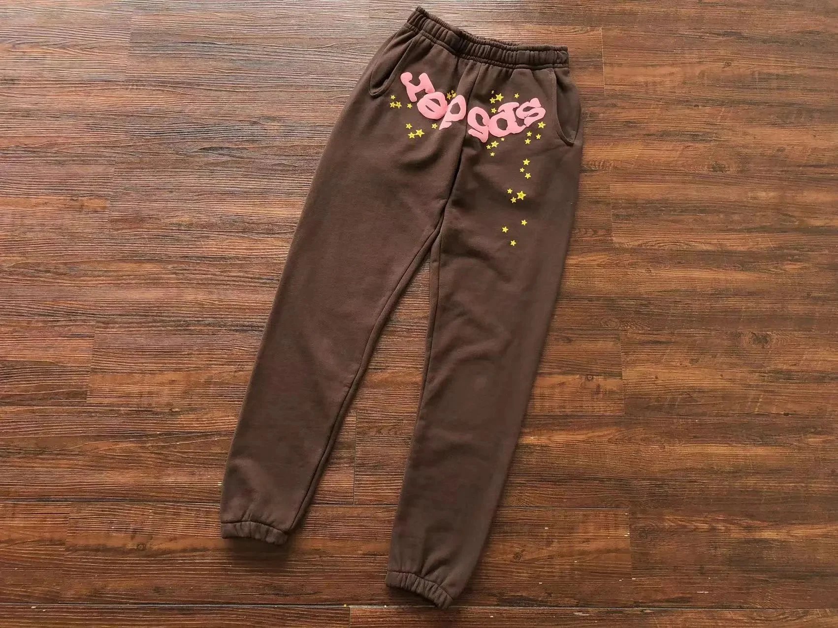 Hopsas Star Print Brown Sweatpants - 1