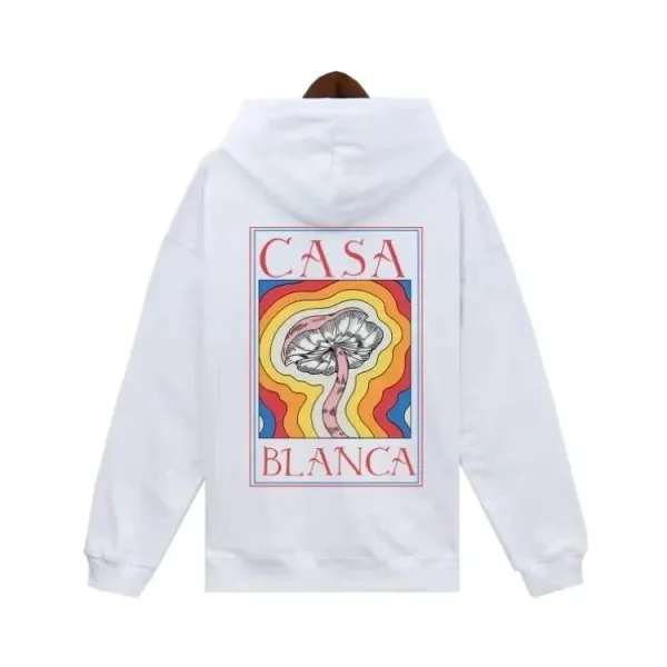 Casa Blanca Mushroom Graphic Hoodie White - 1