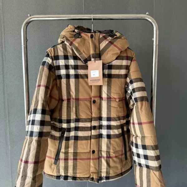 Burberry Vintage Check Puffer Jacket Beige Multicolor - 1
