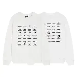 Off-White Multi-Logo Print White Hoodie - 1