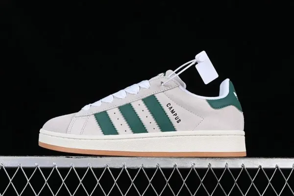 Adidas Originals Campus Green and Beige Sneakers - 1