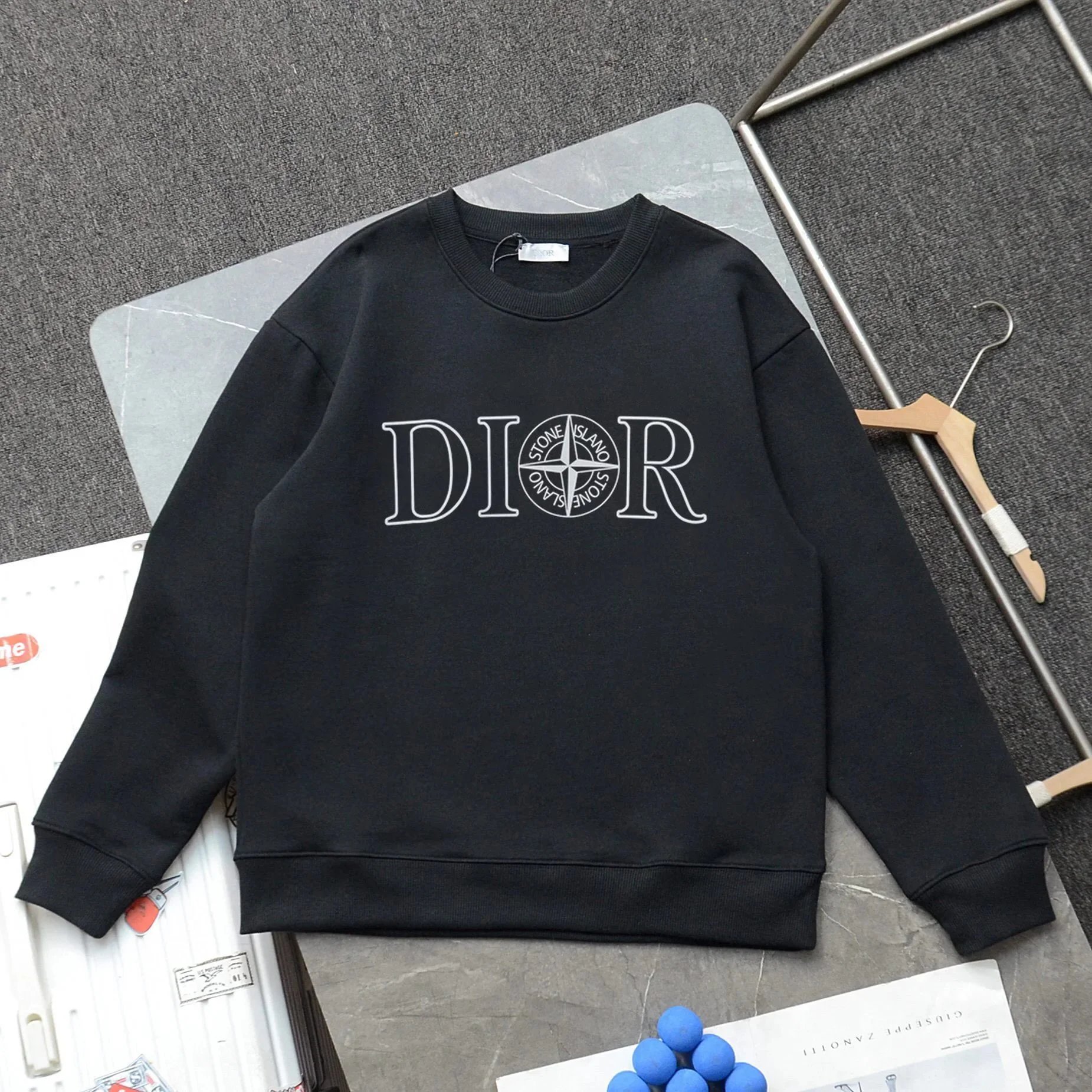 Dior Dragon Embroidered Black Hoodie - 5