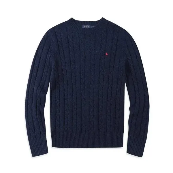 Ralph Lauren Cable Knit Sweater Navy - 4