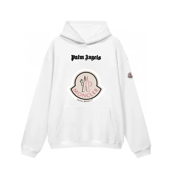 Palm Angels x Moncler Snow Angels White Hoodie - 1