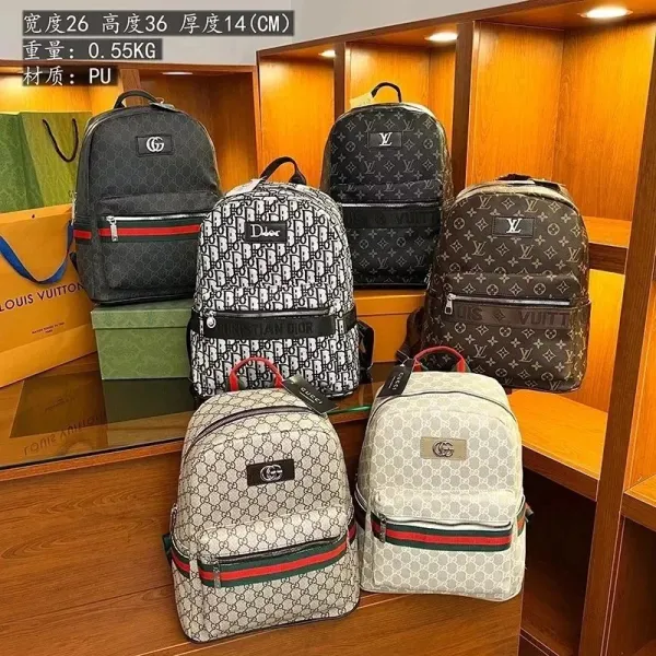 Gucci GG Marmont Mini Backpack Beige Monogram Canvas Backpack - 12