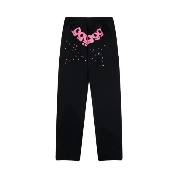 Balenciaga Logo Star Print Black Sweatpants - 1