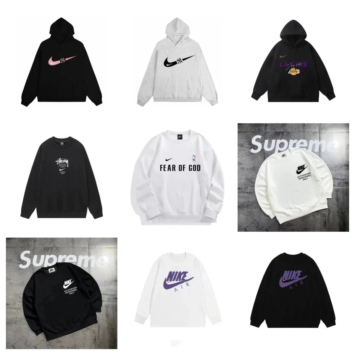 Nike Stussy Fear of God Supreme Hoodies/Sweaters [28 styles]