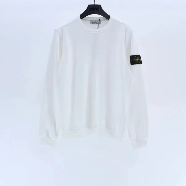 Stone Island White Crewneck Sweater - 1