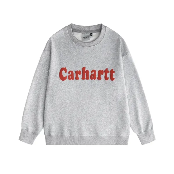 Carhartt WIP Script Logo Heather Gray Hoodie - 1