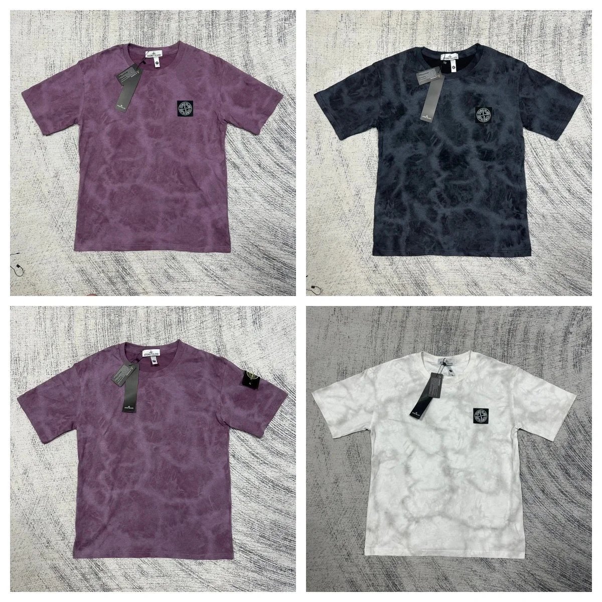 Stone Island Compass Badge Tie-Dye T-Shirt