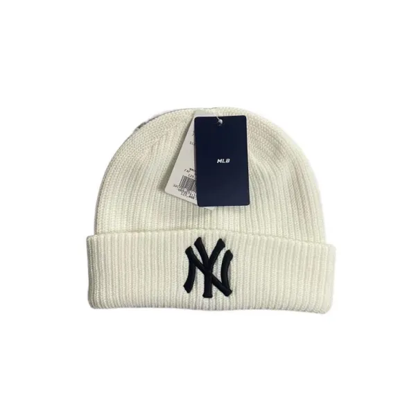 MLB New York Yankees Classic Cuff Beanie Off-White - 1