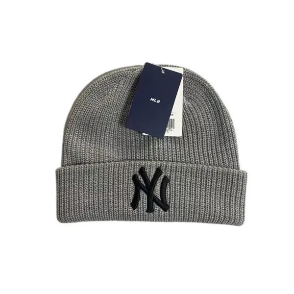 MLB New York Yankees Gray Knit Beanie - 1
