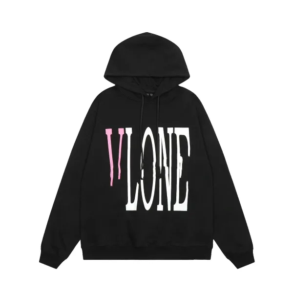 Vlone Classic VLONE Logo Hoodie Black White Beige Gray - 5